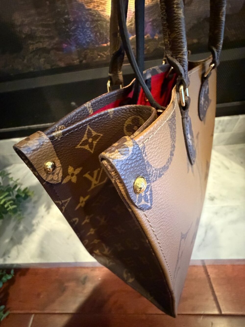 Louis Vuitton OnTheGo PM Reverse Monogram Tote – Brown | Statement Piece - Picture 10 of 15